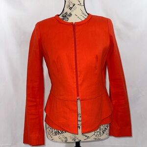 Lafayette 148: Gorgeous deep Orange peplum blazer